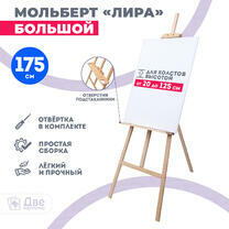 Без бренда «Мольберт Две картинки лира с полочкой, 175 см» в Череповце