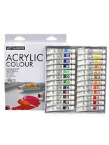 Без бренда «Коробка 24 шт.: Акриловые краски «Две картинки» 24 шт. по 12 мл, проф. пигмент» в Череповце