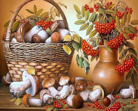 Без бренда «Коробка 20 шт: Корзина с грибами и рябиной» в Череповце