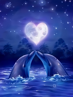 Без бренда «Дельфины под луной вида сердца (20шт)» в Череповце