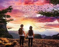 Без бренда «Влюбленные встречают закат на горе» в Череповце