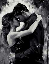 Нежные объятия влюбленной пары