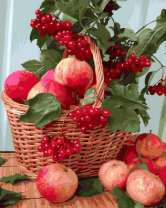 Без бренда «Плетёная корзина с калиной и яблоками» в Череповце
