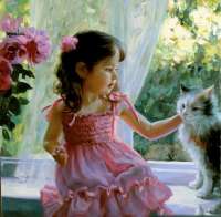 Без бренда «Девочка с кошкой на подоконнике» в Череповце в интернет-магазине  Без бренда «Девочка с кошкой на подоконнике» в Череповце