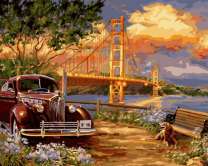 Без бренда «Американский автомобиль на фоне моста через залив» в Череповце