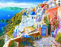 Вид с балкона на остров Санторини