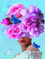 Без бренда «Девушка с большими цветами на голове» в Череповце в интернет-магазине  Без бренда «Девушка с большими цветами на голове» в Череповце