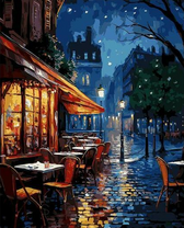 Уютное кафе на вечерней улочке