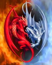 Схватка огненного и ледяного дракона