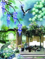 Без бренда «Сад с беседкой, цветами и птицей» в Череповце в интернет-магазине  Без бренда «Сад с беседкой, цветами и птицей» в Череповце