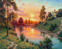 Без бренда «Вид на реку на закате» в Череповце в интернет-магазине  Без бренда «Вид на реку на закате» в Череповце
